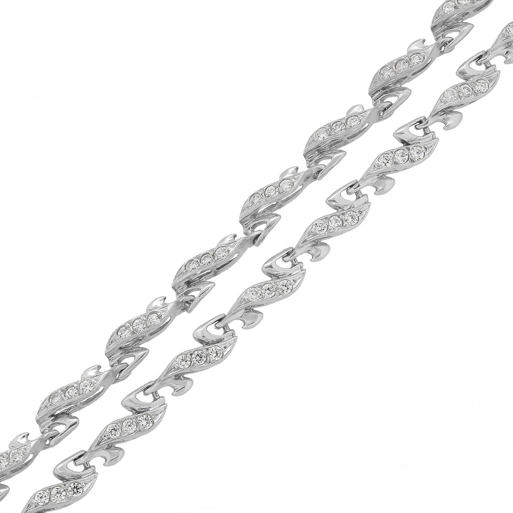 Women's Necklace with stone / Solid Chain