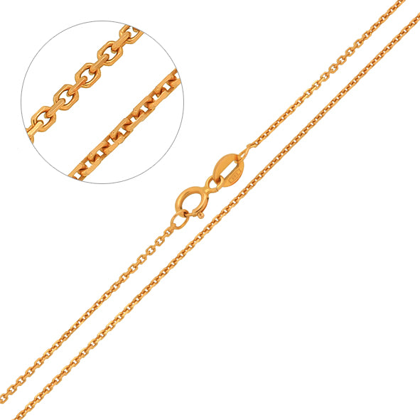 Якорная цепь, колье из красного золота 585 пробы