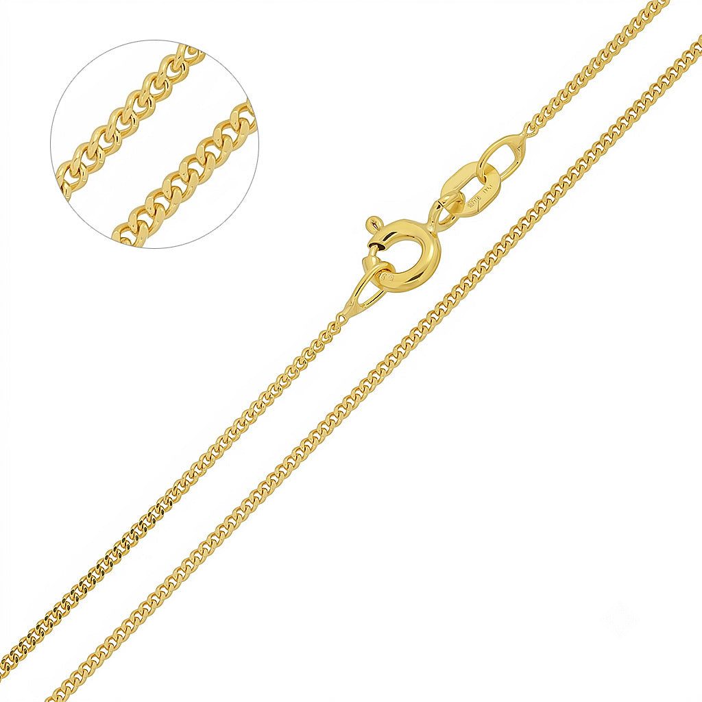 Curb chain Necklace in 585 / 14kt Yellow gold