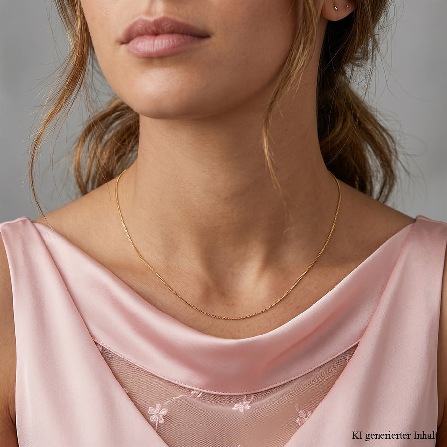 Curb chain Necklace in 585 / 14kt Yellow gold