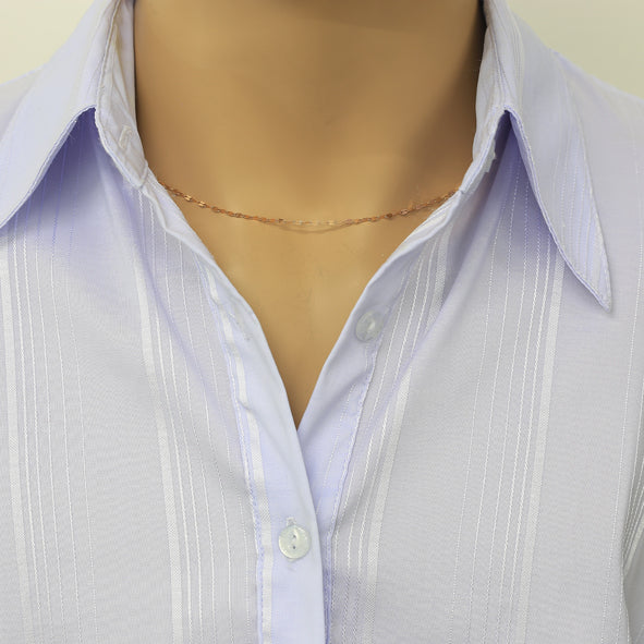 Plättchenkette aus Rotgold