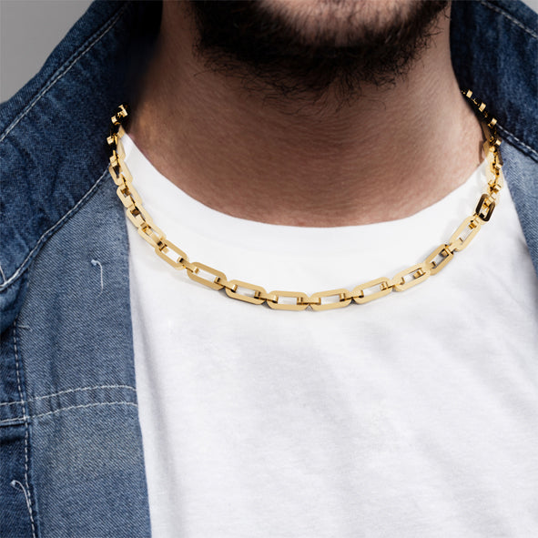 Ankerkette, Massive Halskette aus Gold