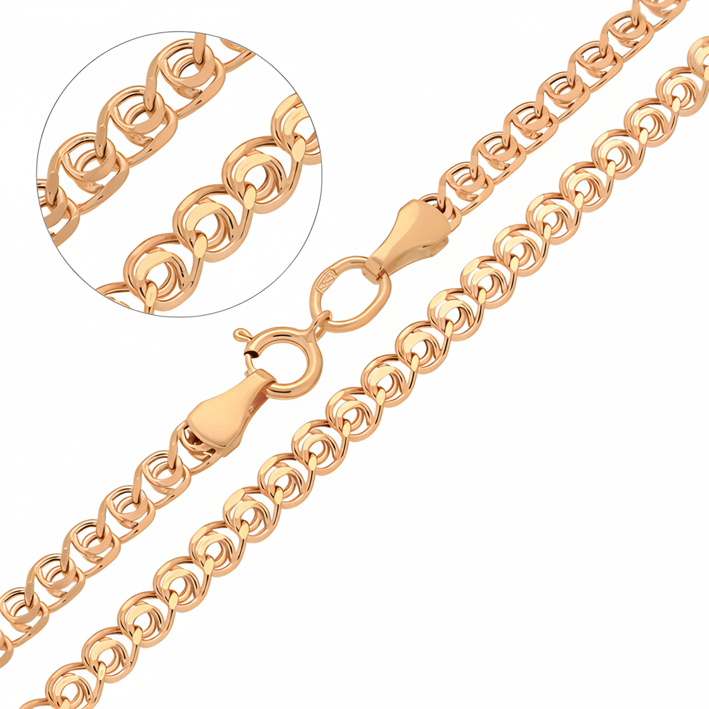 Halskette Love Russisches Rotgold 585