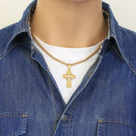 Kreuz Anhänger -orthodox- aus Gold