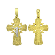 Orthodox cross with the Crucifixion of Christ