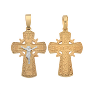 Orthodox cross with the Crucifixion of Christ