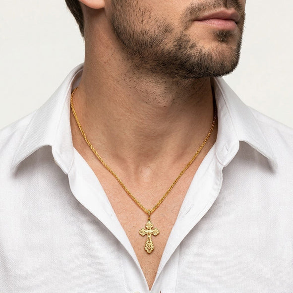 Orthodox Gold Cross Pendant