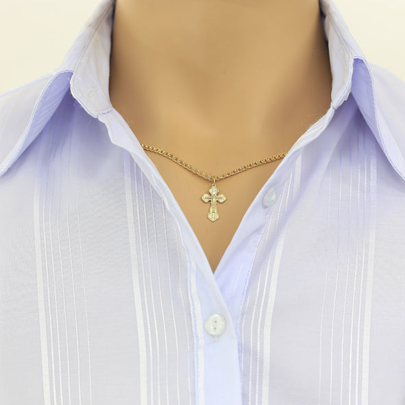 Kreuz Anhänger -orthodox- aus Rotgold