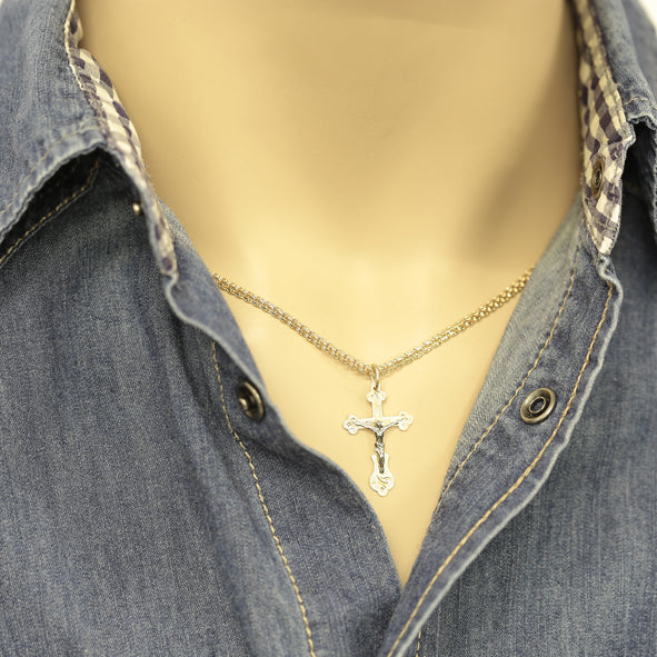 Kreuz Anhänger -orthodox- aus Rotgold