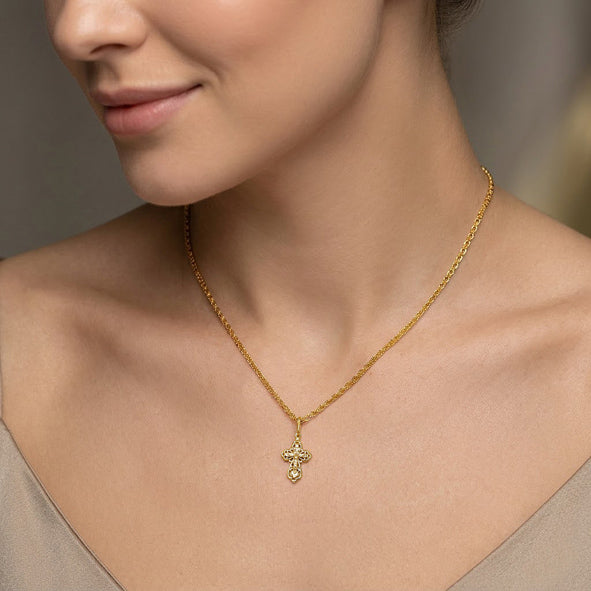 Orthodox Gold Cross Pendant