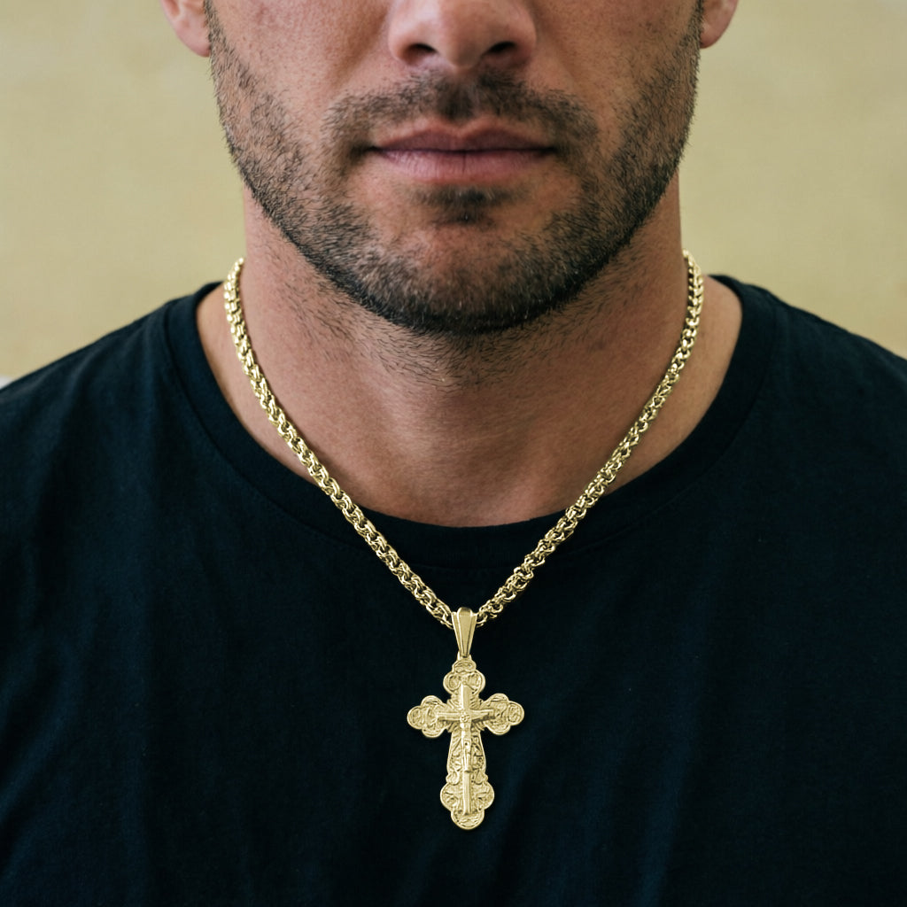 Orthodox Gold Cross Pendant