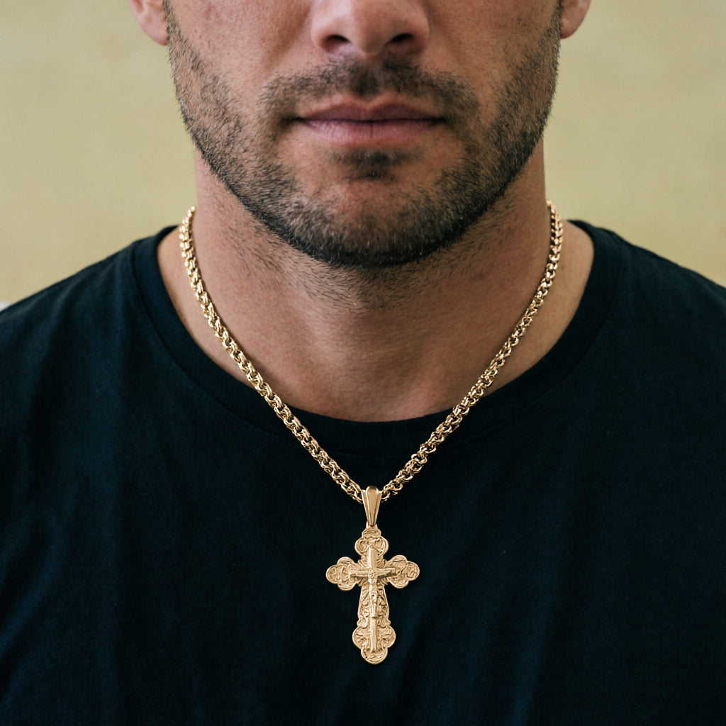 Orthodox Gold Cross Pendant