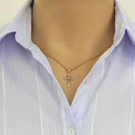Kreuz Anhänger -orthodox- aus Rotgold