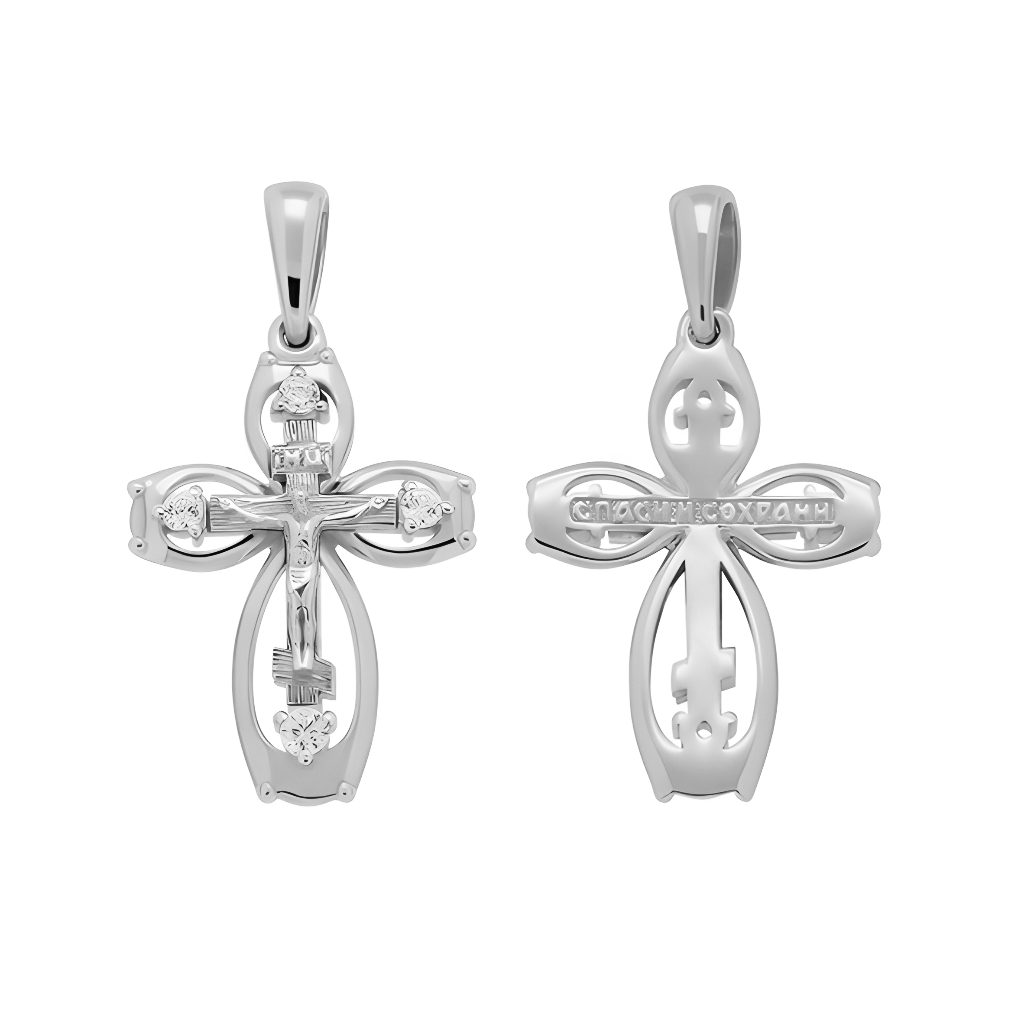 Orthodox cross pendant in gold