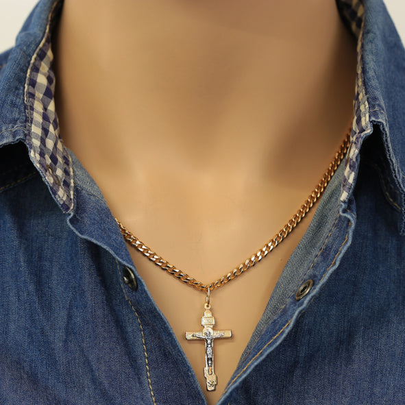 Kreuz Anhänger -orthodox- aus Gold