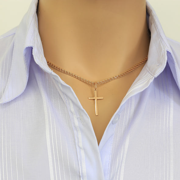 Anhänger Kreuz Rotgold