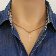 Anhänger Kreuz Rotgold
