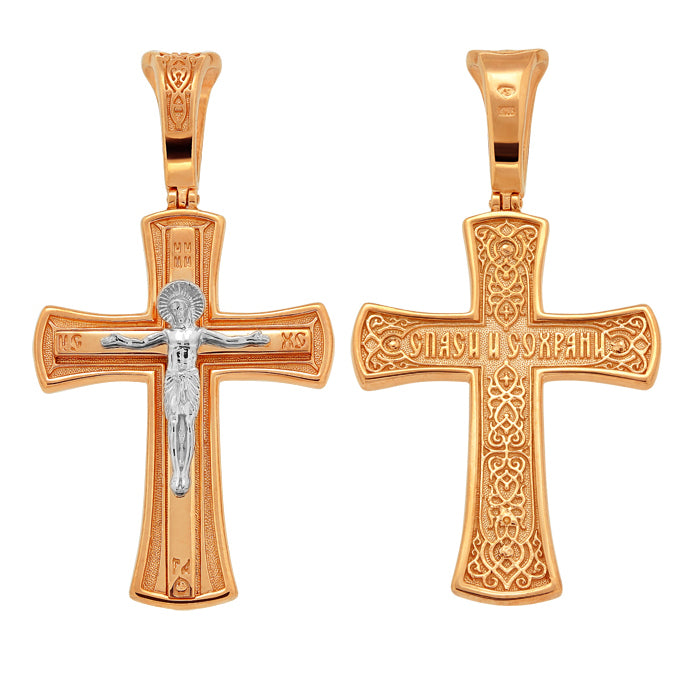 Orthodox Kreuz aus Gold