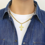 Kreuz Anhänger -orthodox- aus Gold
