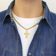 Kreuz Anhänger -orthodox- aus Gold