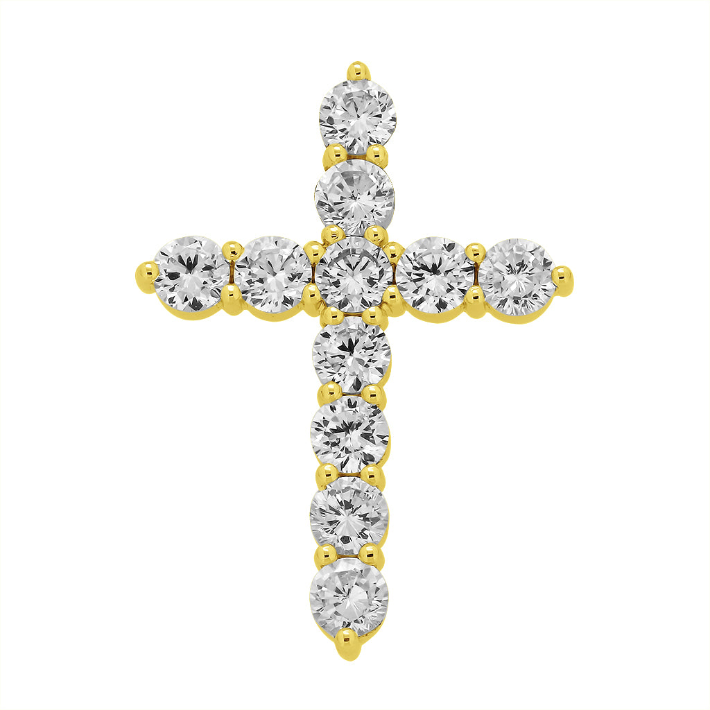 Custom Gold Cross with Precious Stones