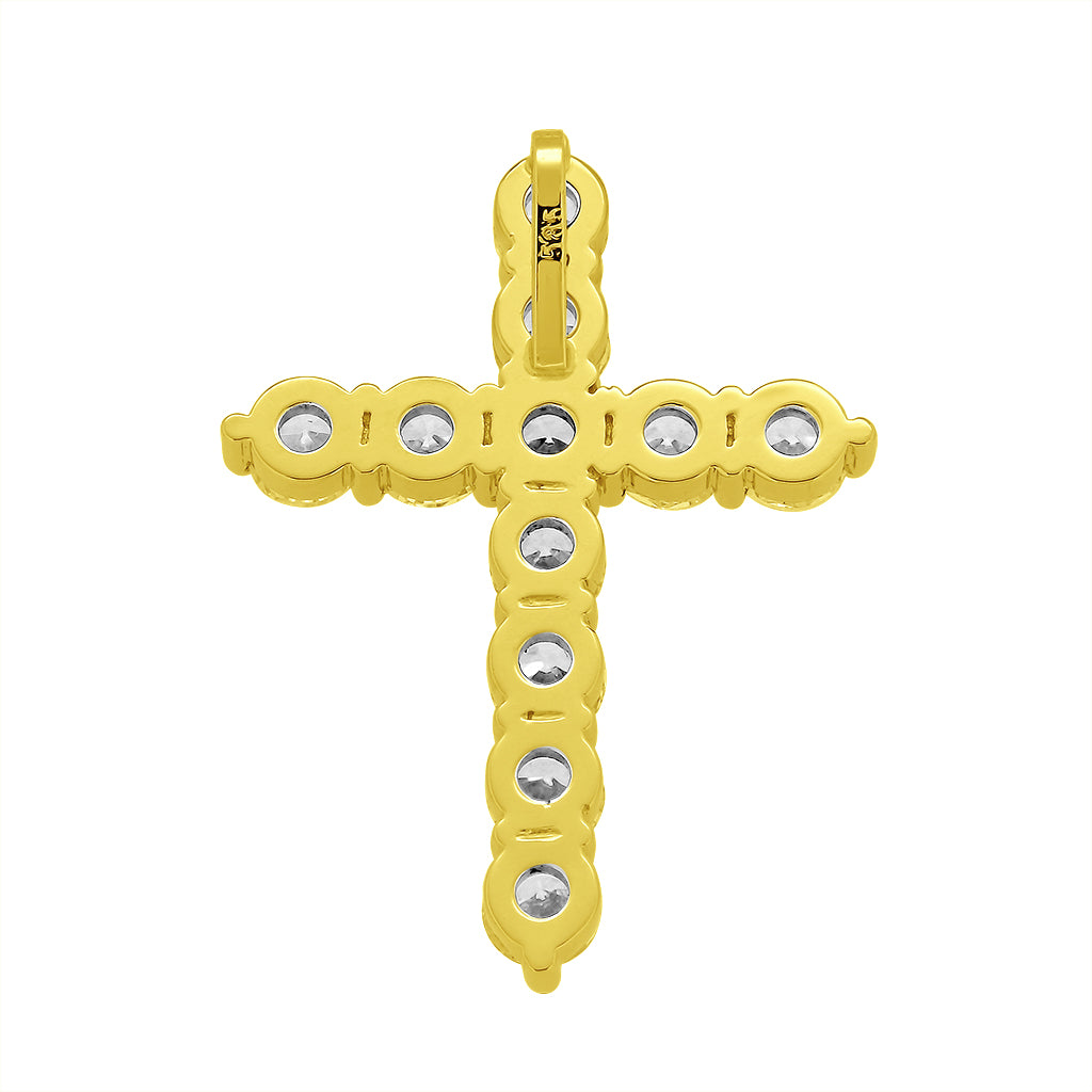 Custom Gold Cross with Precious Stones
