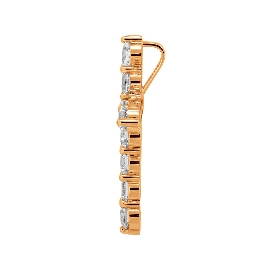 Custom Gold Cross with Precious Stones