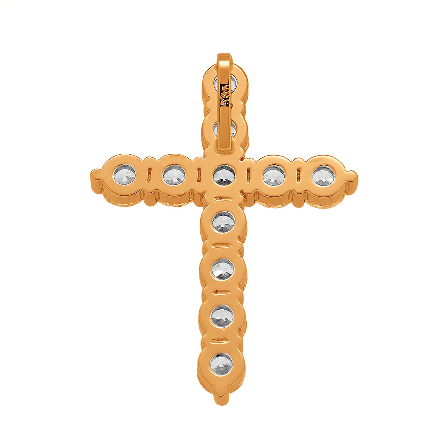 Custom Gold Cross with Precious Stones