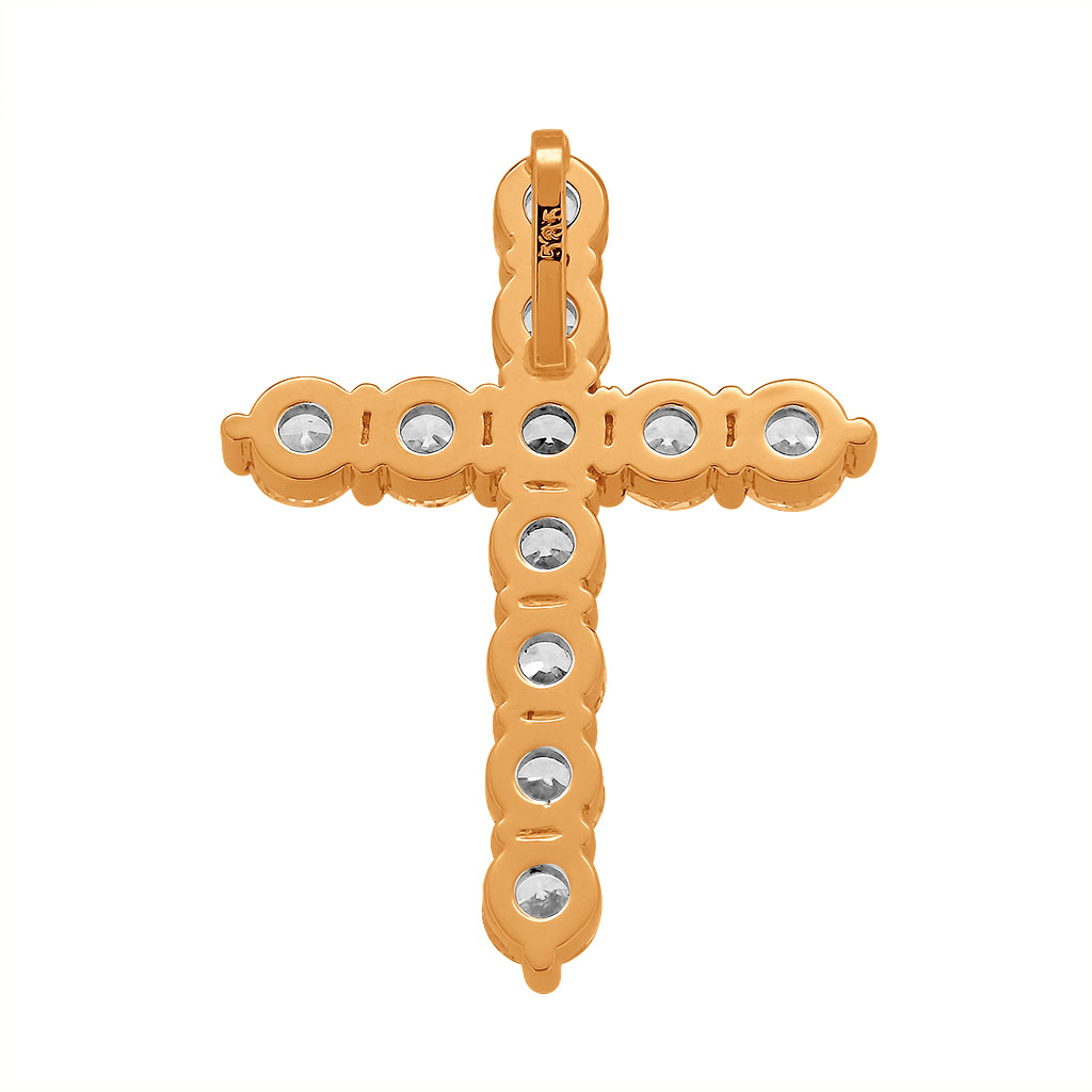 Custom Gold Cross with Precious Stones