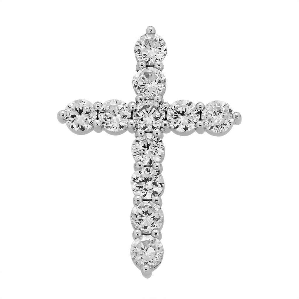 Custom Gold Cross with Precious Stones