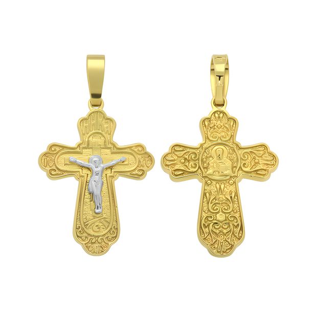 Kreuz Anhänger -orthodox- aus Gold