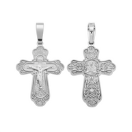 Orthodox cross with the Crucifixion of Christ