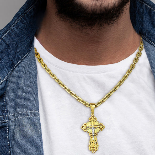 Orthodox Gold Cross Pendant