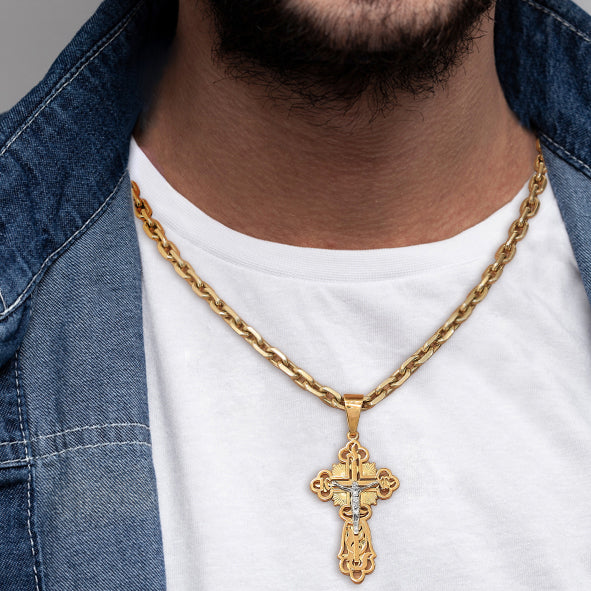 Orthodox Gold Cross Pendant