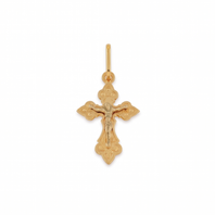 Kreuz Anhänger -orthodox- aus Rotgold 585