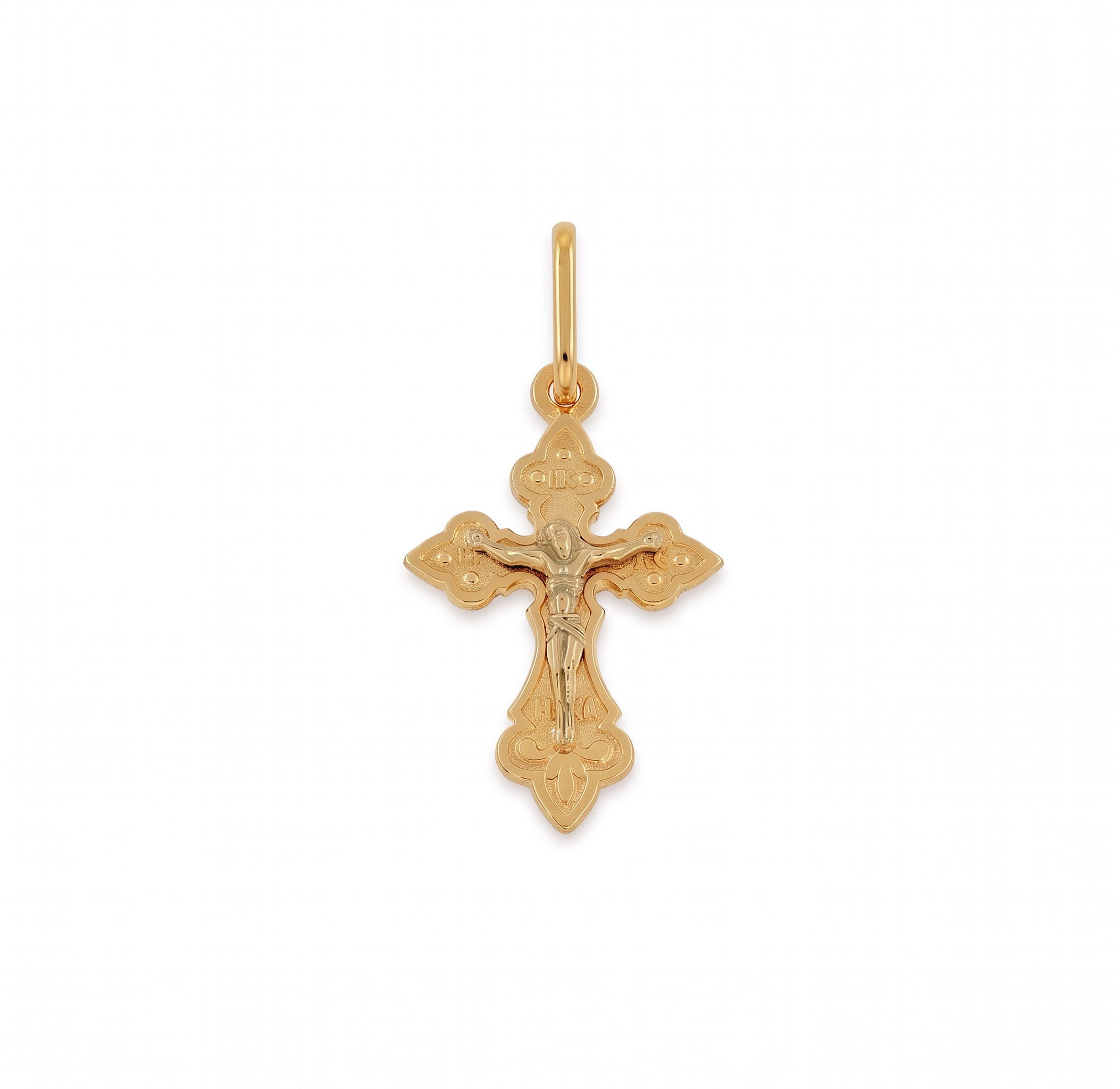 Kreuz Anhänger -orthodox- aus Rotgold 585