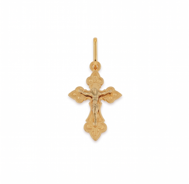 Kreuz Anhänger -orthodox- aus Rotgold 585