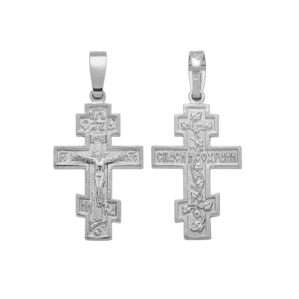 Orthodox cross with the Crucifixion of Christ