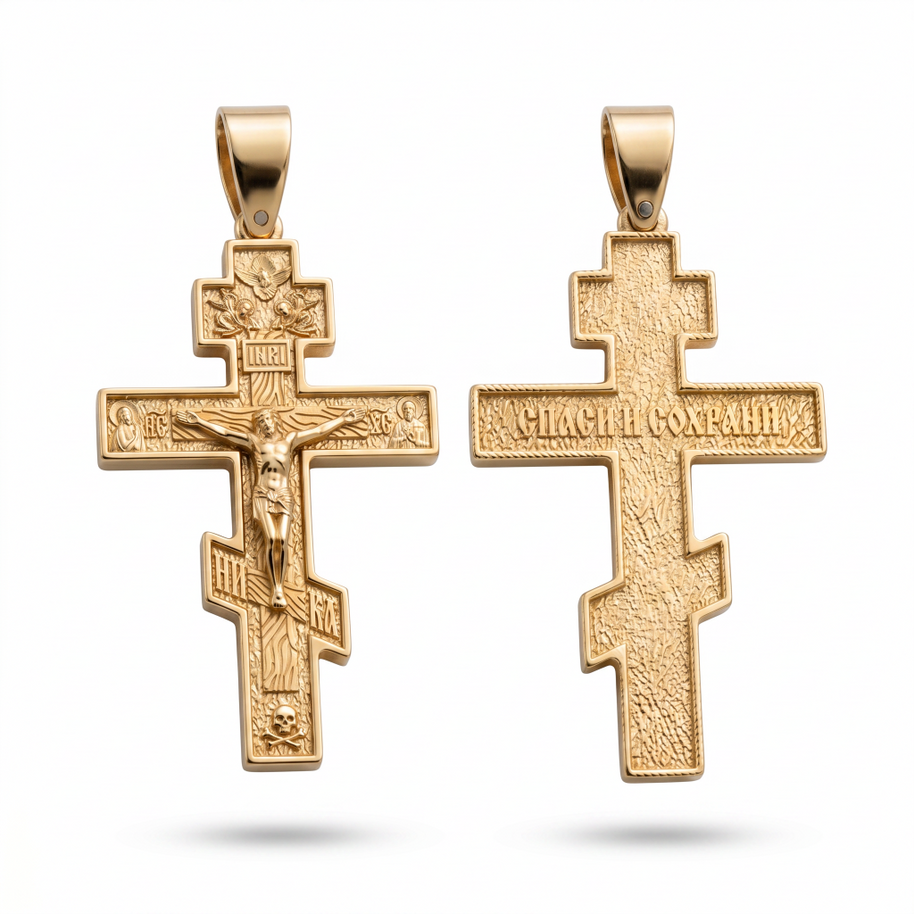 Kreuz -orthodox- aus Gold