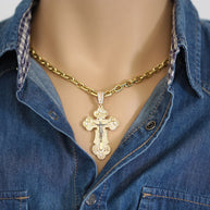 Kreuz Anhänger -orthodox- aus Gold