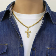 Kreuz Anhänger -orthodox- aus Gold