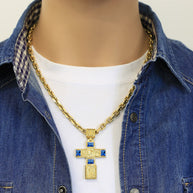 Kreuz Anhänger -orthodox- aus Gold