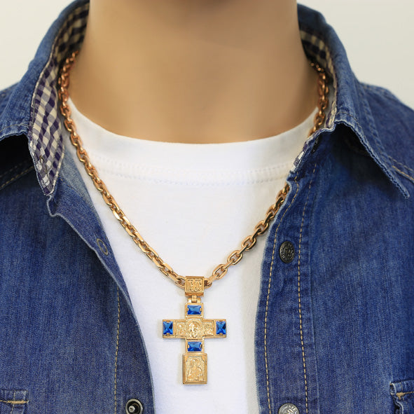 Kreuz Anhänger -orthodox- aus Gold