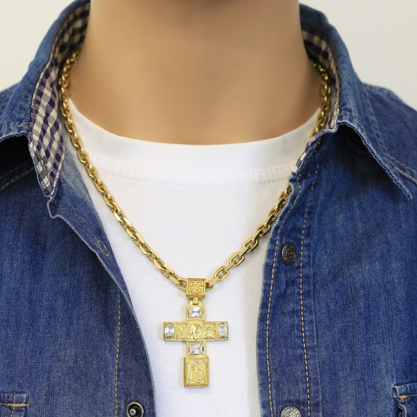 Kreuz Anhänger -orthodox- aus Gold