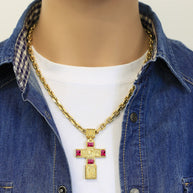 Kreuz Anhänger -orthodox- aus Gold