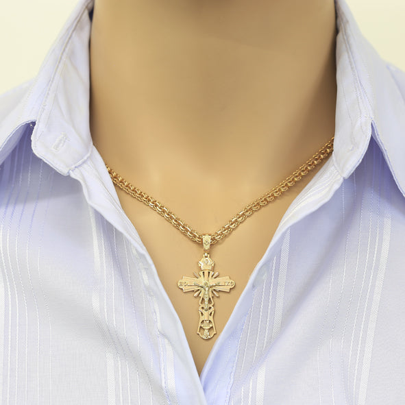 Orthodox Kreuz aus Gold