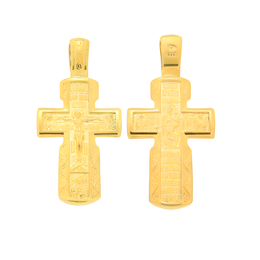 Anhänger Kreuz -orthodox- aus Gold