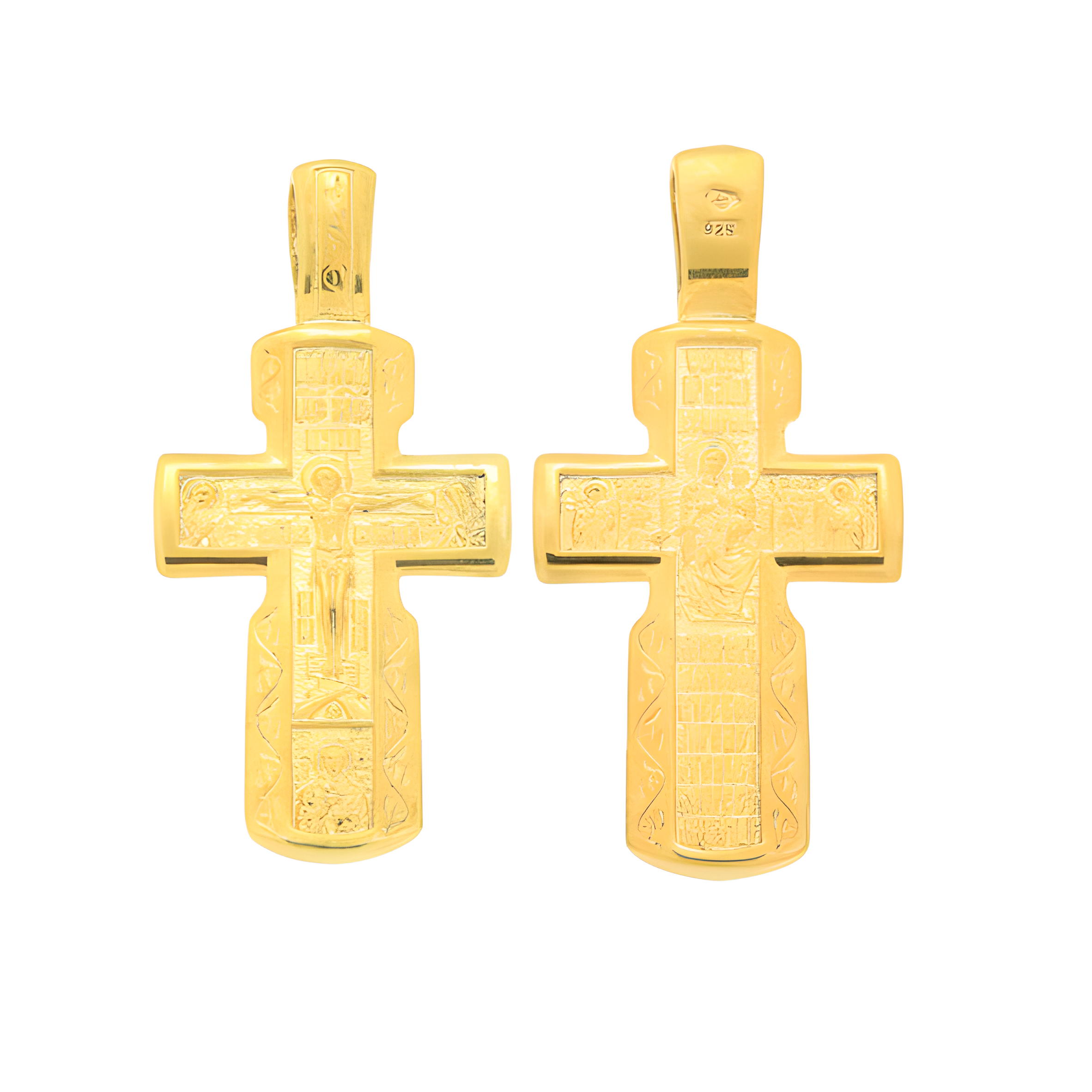Anhänger Kreuz -orthodox- aus Gold