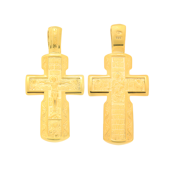 Anhänger Kreuz -orthodox- aus Gold