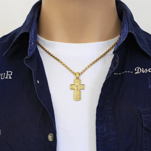 Orthodox Kreuz aus Gold
